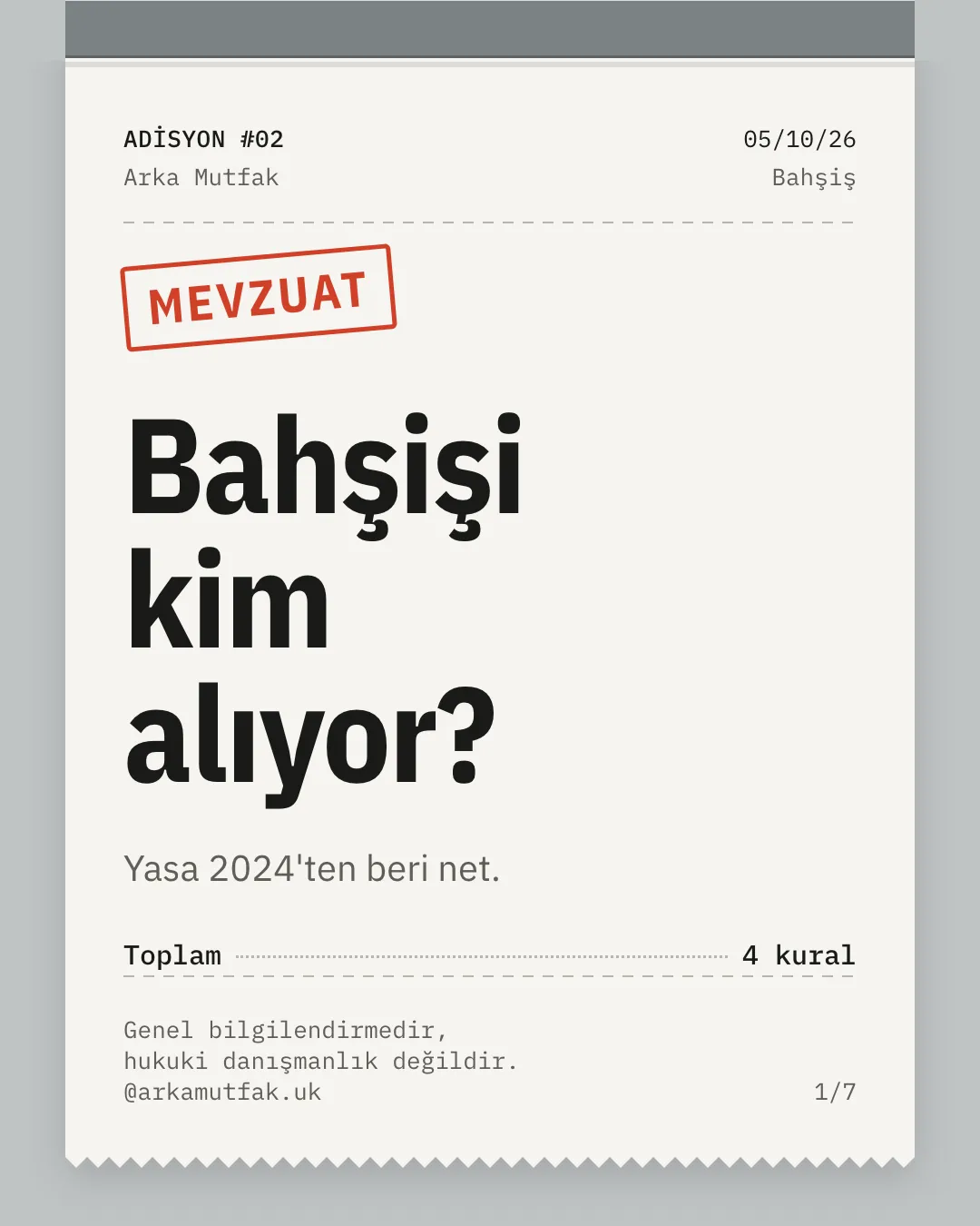 Karusel kapağı, adisyon biçiminde: Bahşişi kim alıyor? Yasa 2024'ten beri net.